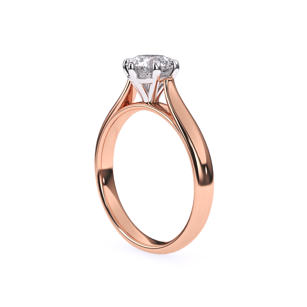 Classic Lab Grown Round Diamond Solitaire Ring